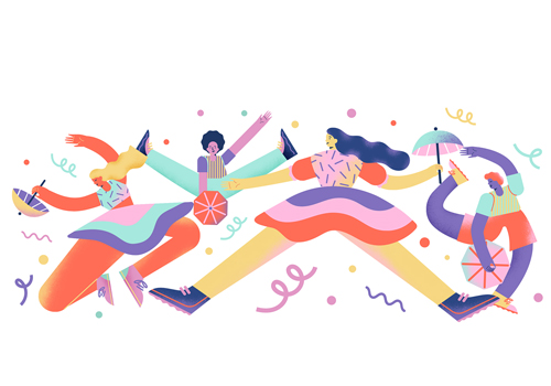 狂歡節人物插畫形象設計賞析