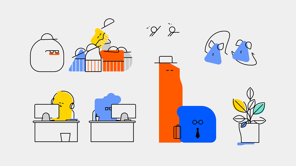 幾何圖形原創IP形象設計欣賞