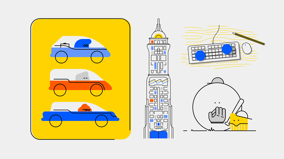 幾何圖形原創IP形象設計欣賞