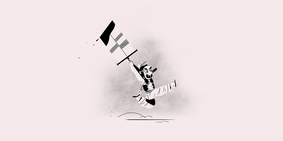 黑白漫畫原創滑稽角色欣賞