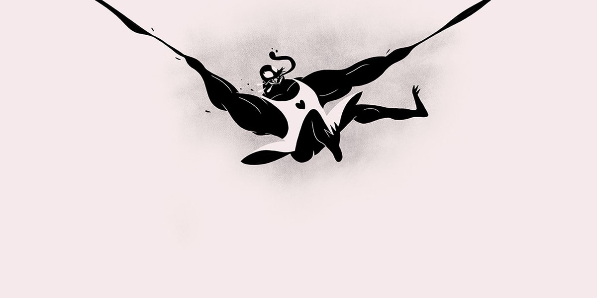 黑白漫畫原創滑稽角色欣賞