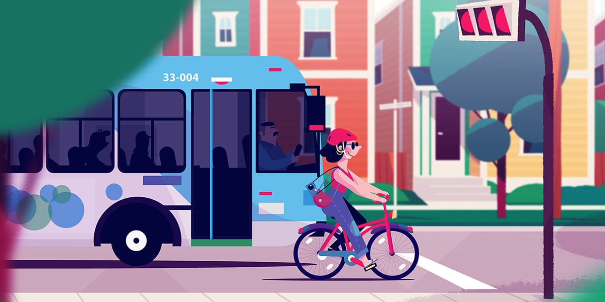 安全騎車的創意性插圖設計欣賞