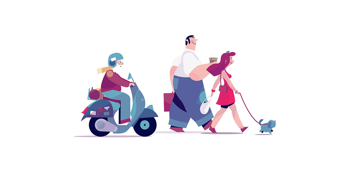 安全騎車的創意性插圖設計欣賞