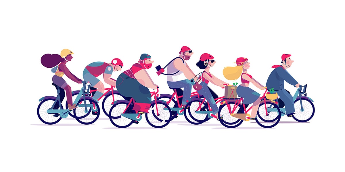 安全騎車的創意性插圖設計欣賞