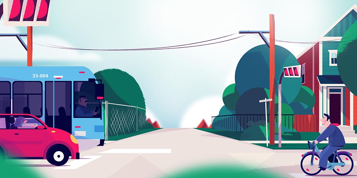 安全騎車的創意性插圖設計欣賞