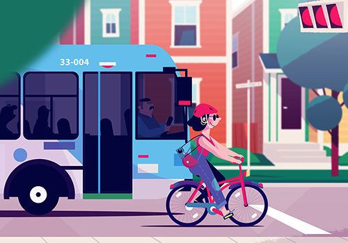 安全騎車的創意性插圖設計欣賞