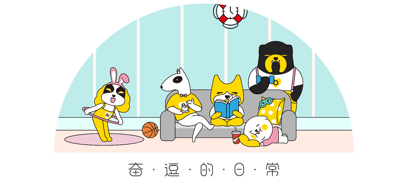 血型IP，血型健康，原創IP形象設計，fundog